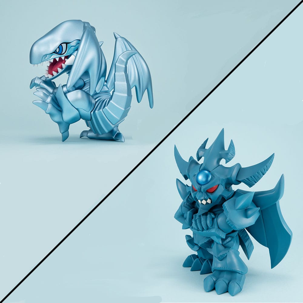 Yu-Gi-Oh! Duel Monsters Megatoon PVC Statue Blue Eyes White Dragon & Obelisk the Tormentor (with gift) 4535123841279