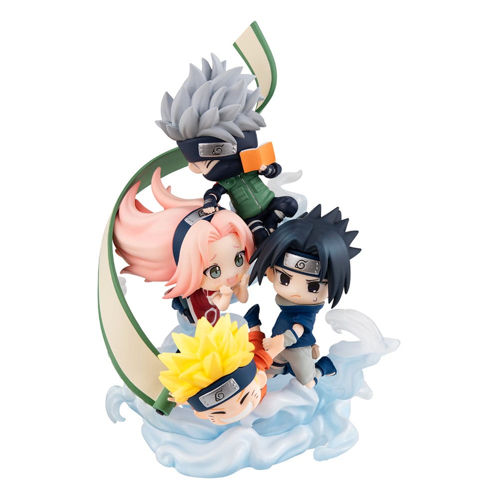 Naruto Shippuden FigUnity PVC Mini Statue Gather here, Team 7 13 cm (with gift) 4535123842252