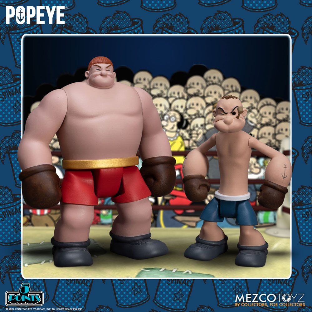 Popeye 5 Points Deluxe Figure Set Popeye & Oxheart 9 cm 0696198180954