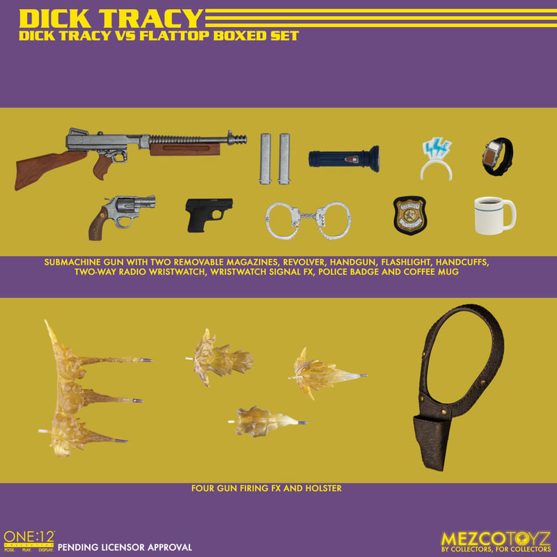 Dick Tracy Action Figures 1/12 Dick Tracy vs Flattop Box Set 17 cm 0696198700527