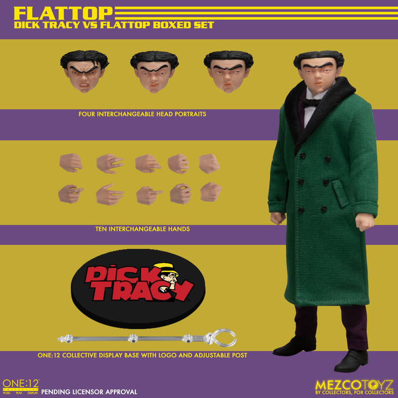 Dick Tracy Action Figures 1/12 Dick Tracy vs Flattop Box Set 17 cm 0696198700527