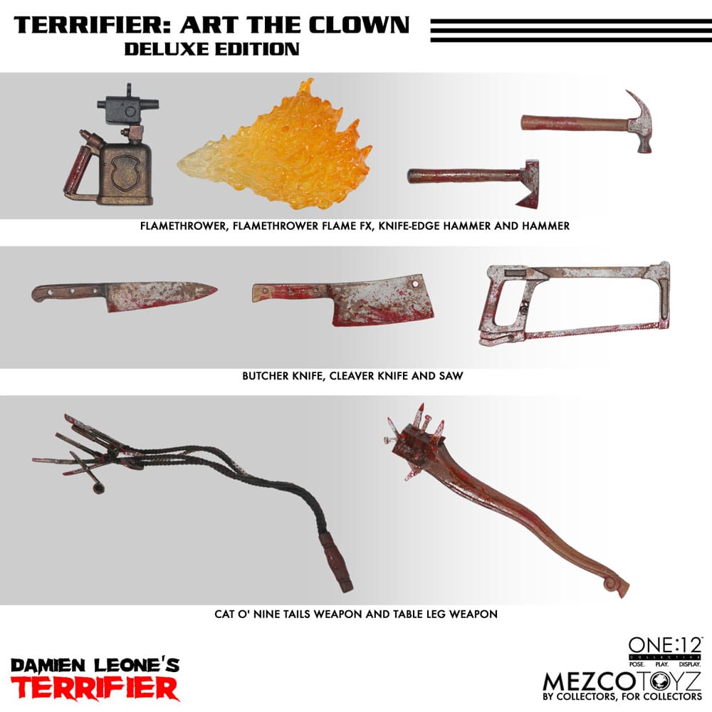 Terrifier Action Figure 1/12 Art the Clown Deluxe Edition 17 cm 0696198754865