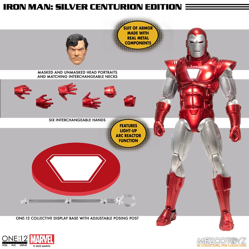 Marvel Action Figure 1/12 Iron Man (Silver Centurion Edition) 16 cm 0696198764925