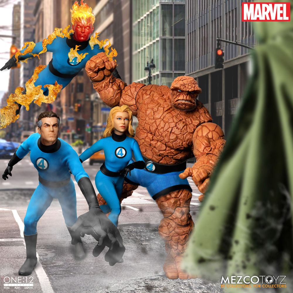 Marvel Action Figures 1/12 Fantastic Four Deluxe Steel Box Set 16 cm 0696198776003