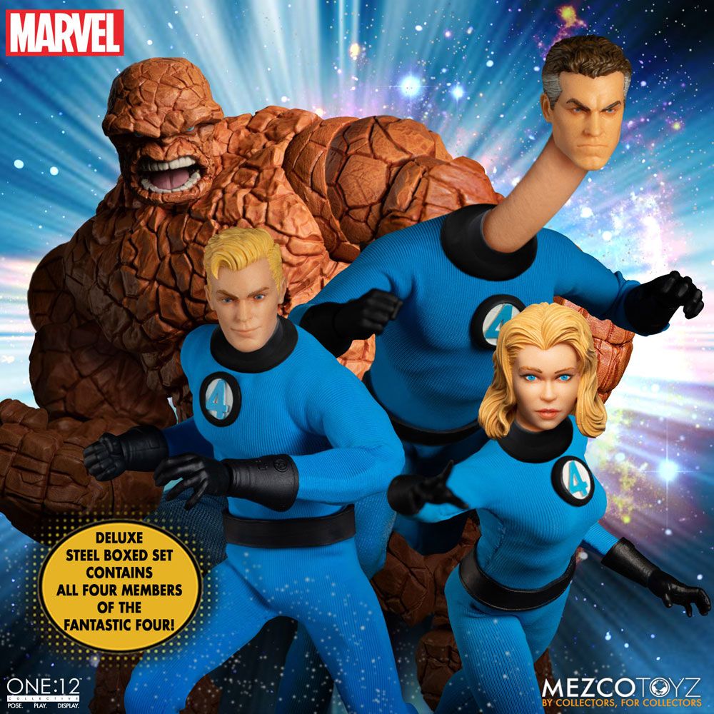 Marvel Action Figures 1/12 Fantastic Four Deluxe Steel Box Set 16 cm 0696198776003