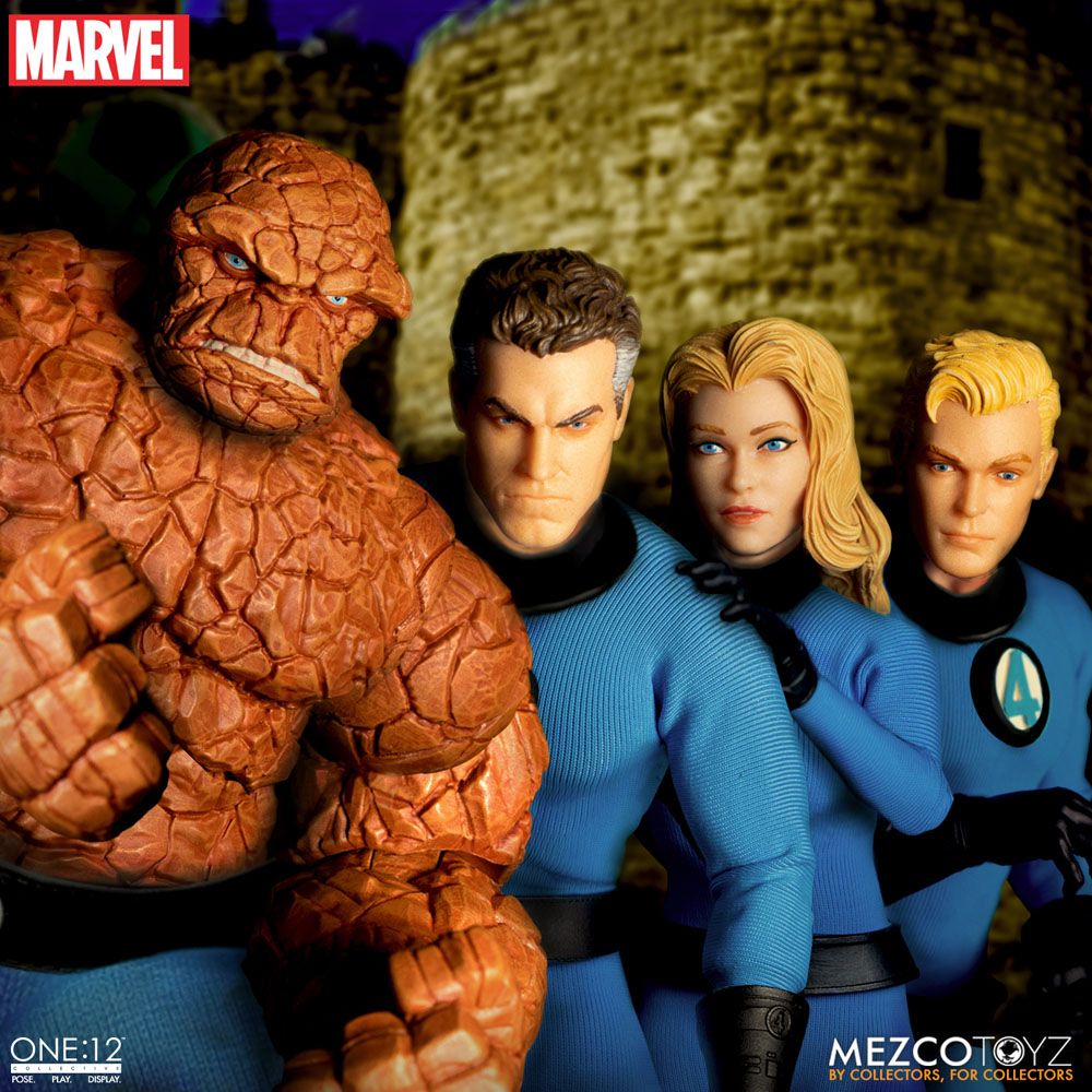 Marvel Action Figures 1/12 Fantastic Four Deluxe Steel Box Set 16 cm 0696198776003