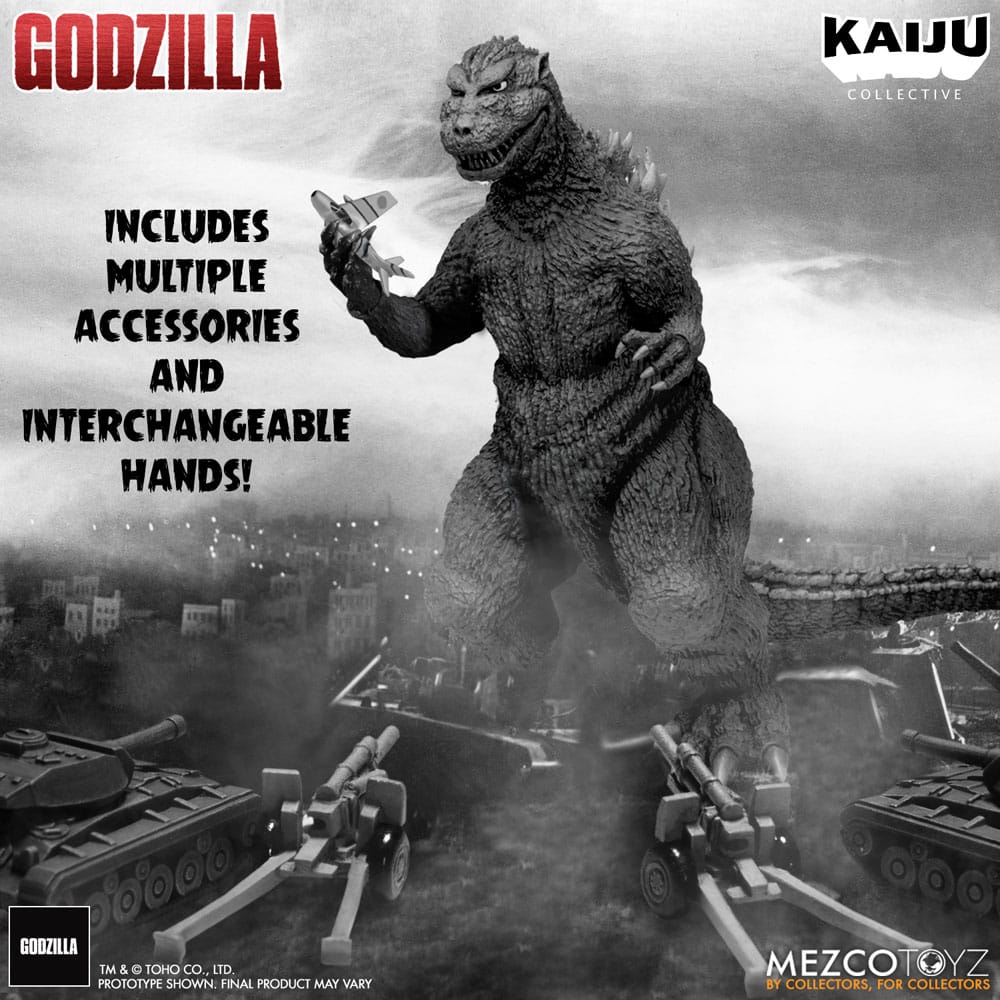 Godzilla (1954) Kaiju Collective Action Figure Godzilla - Black & White Edition 20 cm 0696198776201