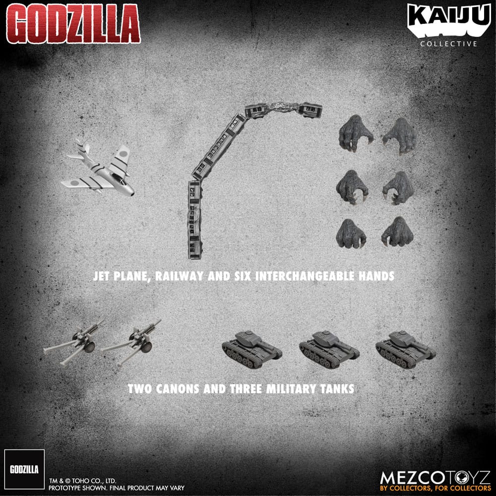 Godzilla (1954) Kaiju Collective Action Figure Godzilla - Black & White Edition 20 cm 0696198776201