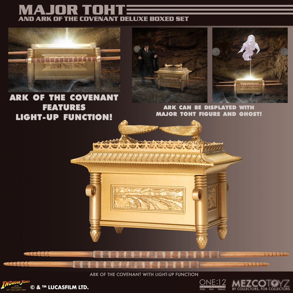 Indiana Jones Action Figure 1/12 Major Toht and Ark of the Covenant Deluxe Boxed Set 16 cm 0696198776560