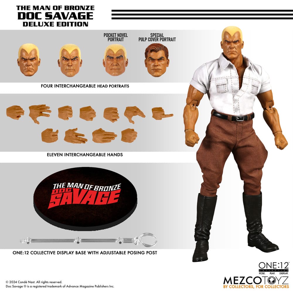 Doc Savage Action Figure 1/12 Doc Savage Deluxe Edition 18 cm 0696198777123