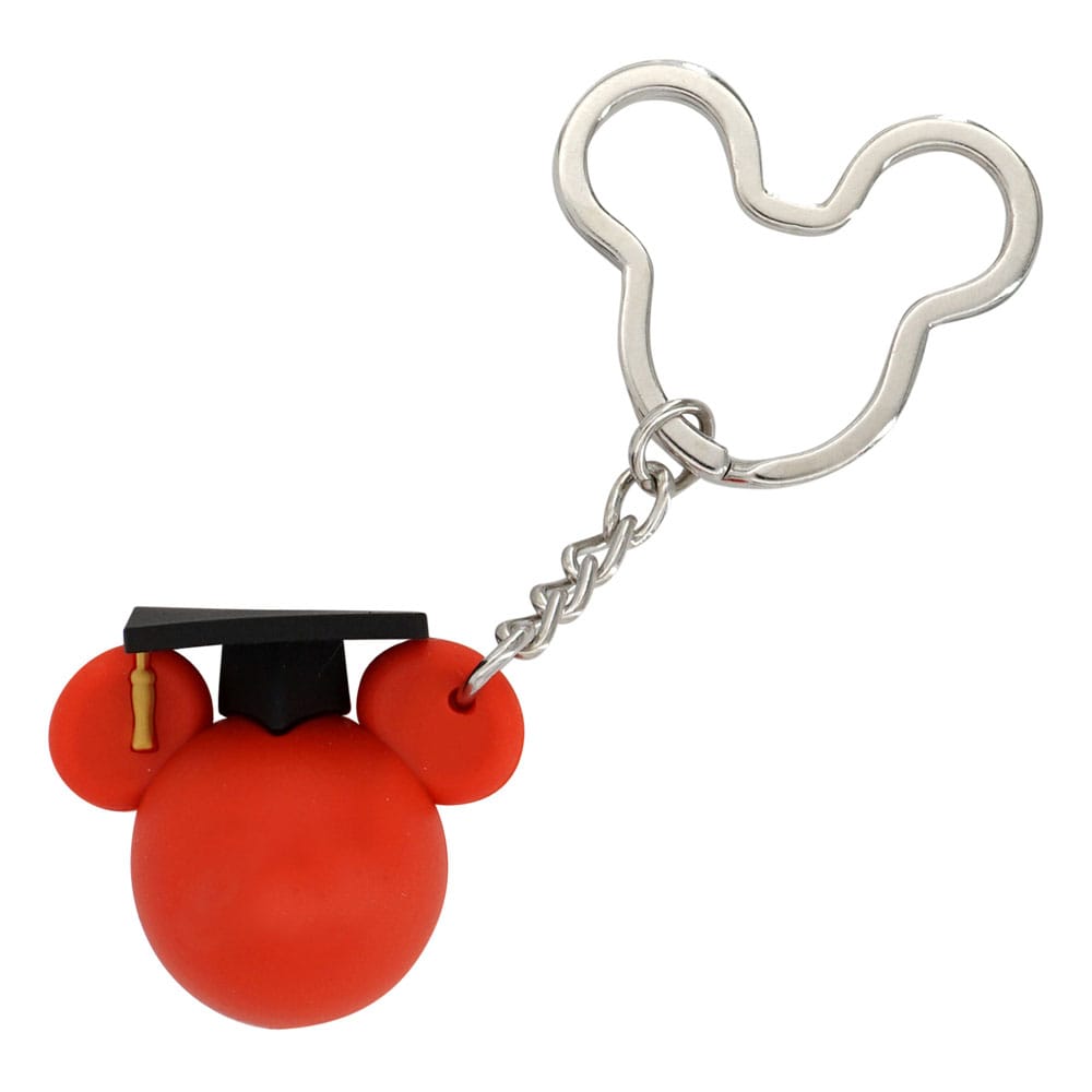 Disney Ball Keychain Mickey Graduation Red 0077764859618