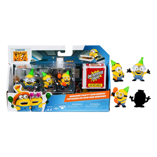 Despicable Me 4 Figure 4-Pack Party Bus 5 cm 0630996592946