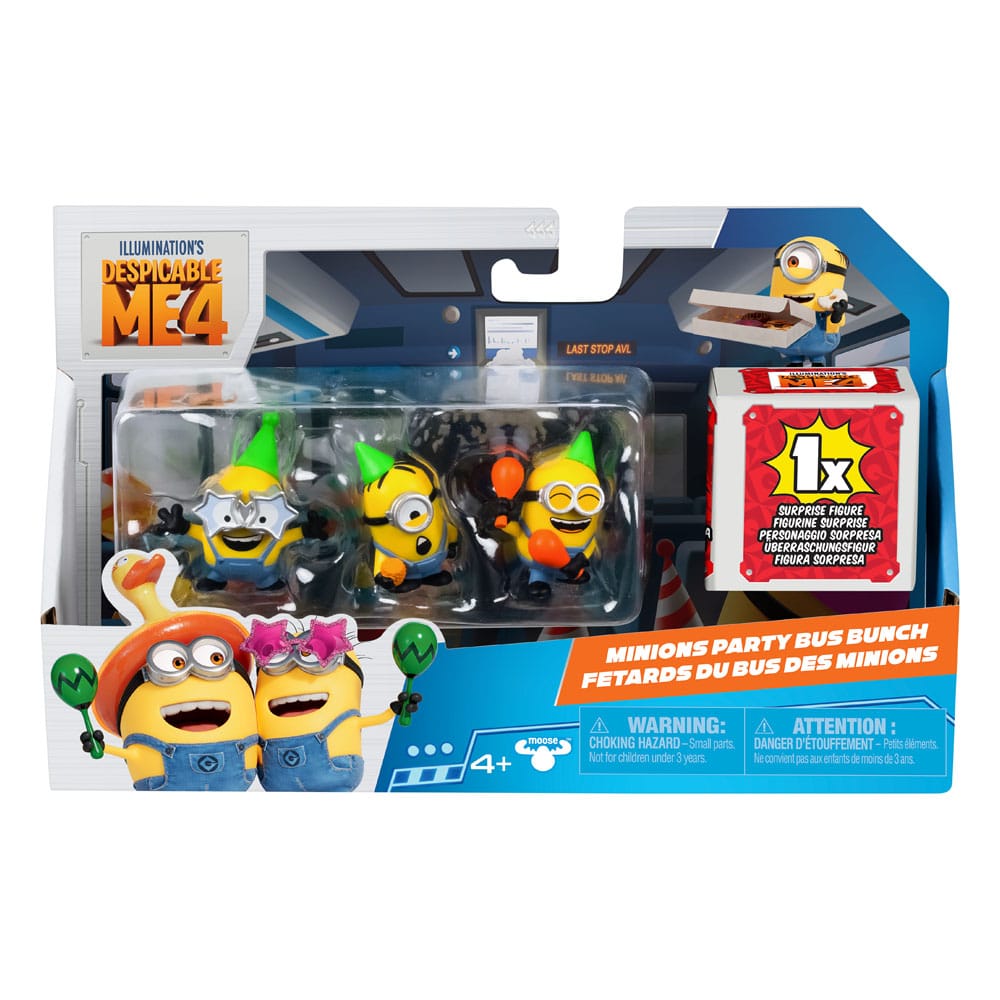 Despicable Me 4 Figure 4-Pack Party Bus 5 cm 0630996592946