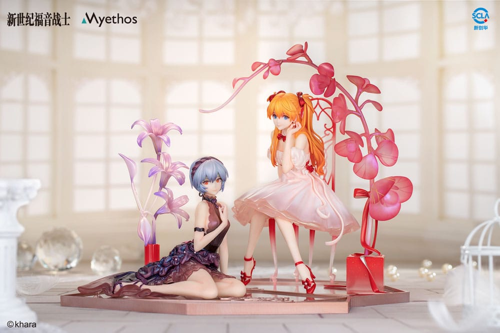 Evangelion PVC Statue 1/7 Rei Ayanami & Asuka Shikinami Langley: Whisper of Flower Ver. Set 6971804910878