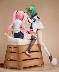 Poyoyon Rock Artwork Collection PVC Statue 1/5.5 Midori & Pink Sukumizu 28 cm 4562271931941