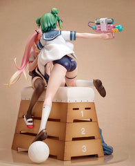 Poyoyon Rock Artwork Collection PVC Statue 1/5.5 Midori & Pink Sukumizu 28 cm 4562271931941