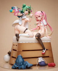 Poyoyon Rock Artwork Collection PVC Statue 1/5.5 Midori & Pink Sukumizu 28 cm 4562271931941