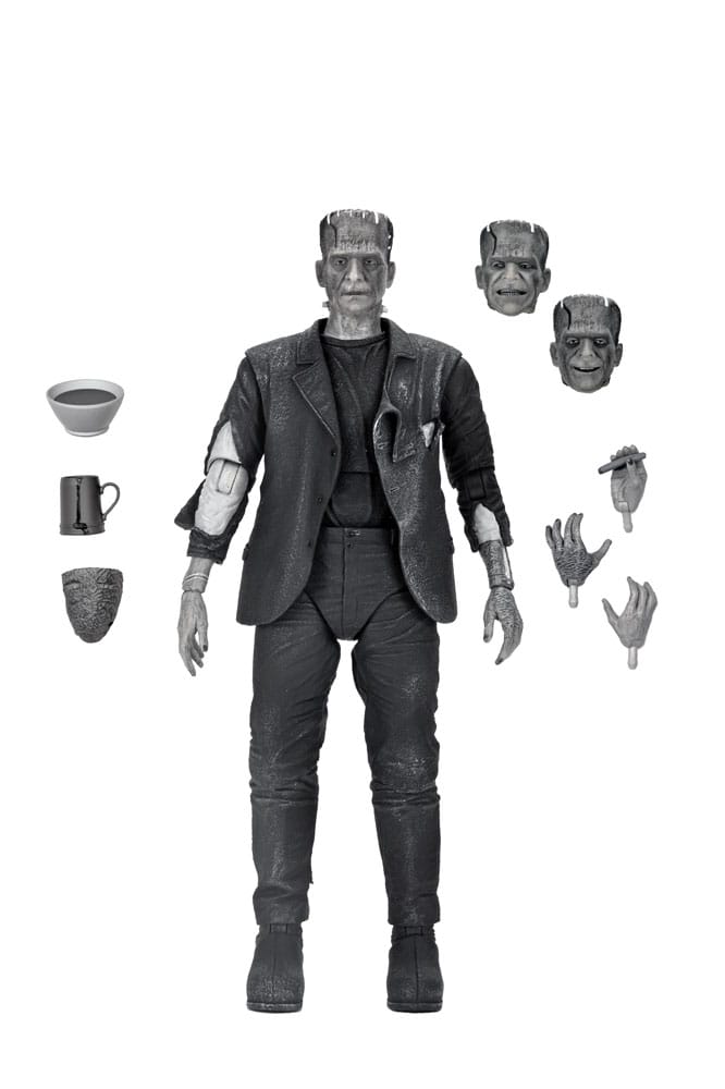 Universal Monsters Action Figure Ultimate Frankenstein's Monster (Bride of Frankenstein) (B&W) 18 cm 0634482048832