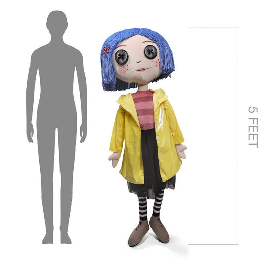 Coraline Life-Size Plush Figure Coraline with Button Eyes 152 cm 0883975186425