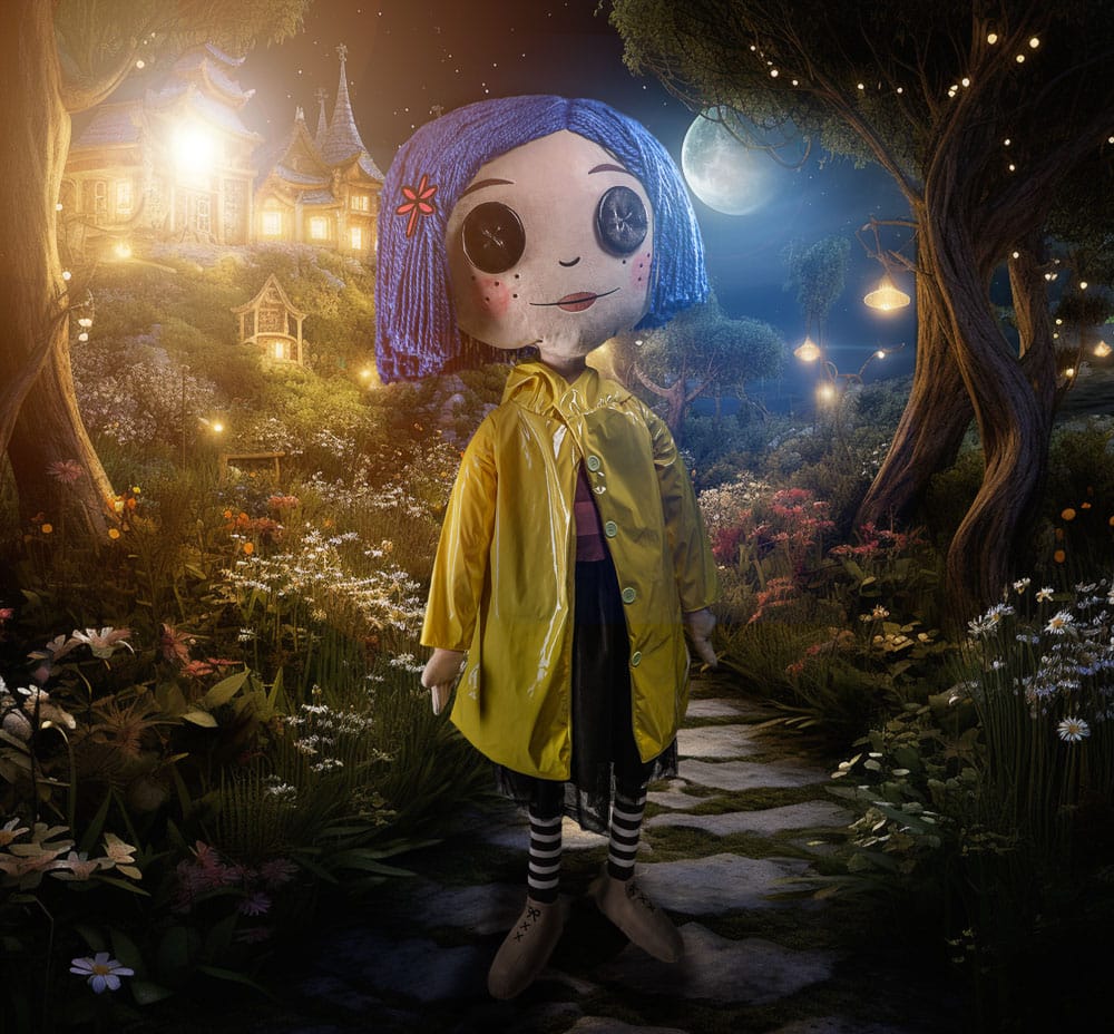 Coraline Life-Size Plush Figure Coraline with Button Eyes 152 cm 0883975186425