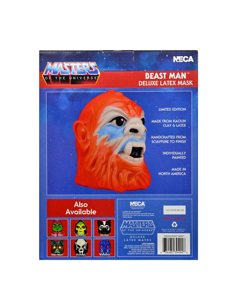 Masters of the Universe Replica Deluxe Latex Mask Beastman 0634482394946