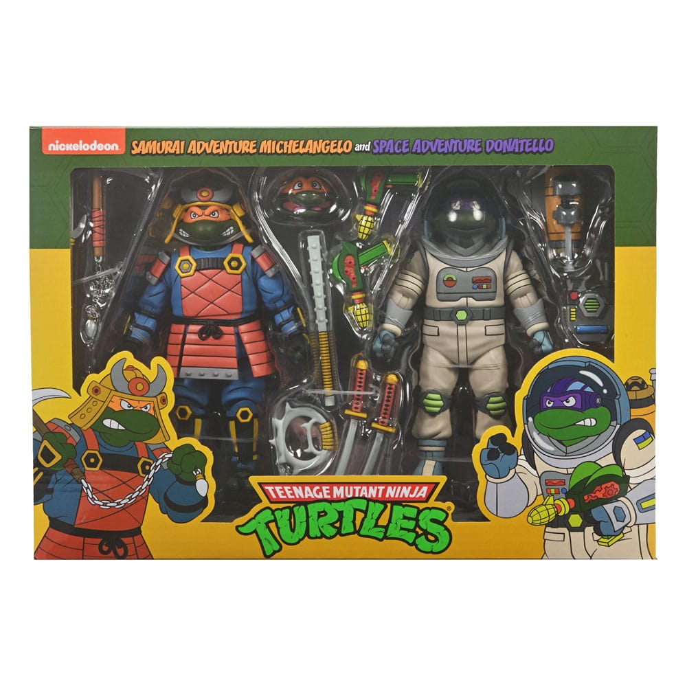 Teenage Mutant Ninja Turtles (Cartoon) Action Figure 2 Pack Space Adventure & Samurai Turtles 18 cm 0634482543450