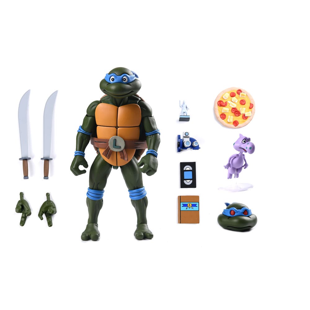 Teenage Mutant Ninja Turtles (Cartoon) Action Figure Ultimate Leonardo VHS 18 cm 0634482543528