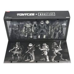 Universal Monsters x Teenage Mutant Ninja Turtles Action Figures 4-Pack Turtles Black & White 18 cm 0634482544686