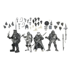 Universal Monsters x Teenage Mutant Ninja Turtles Action Figures 4-Pack Turtles Black & White 18 cm 0634482544686