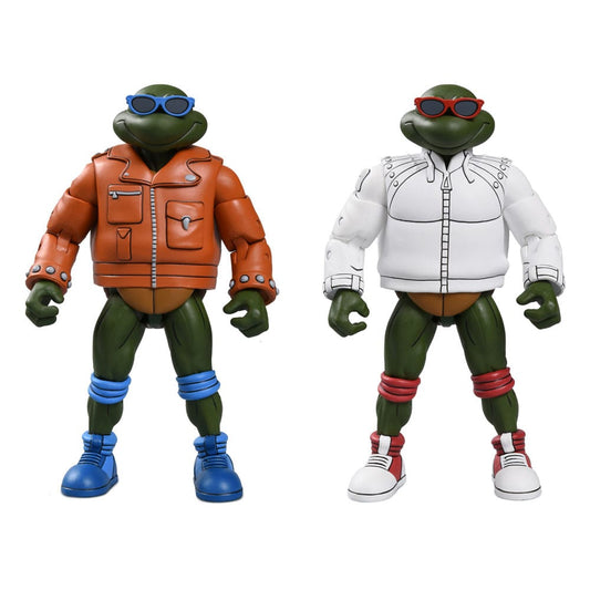 Teenage Mutant Ninja Turtles (Cartoon) Action Figure Punk Leo and Punk Raph 2 Pack 18 cm 0634482545003