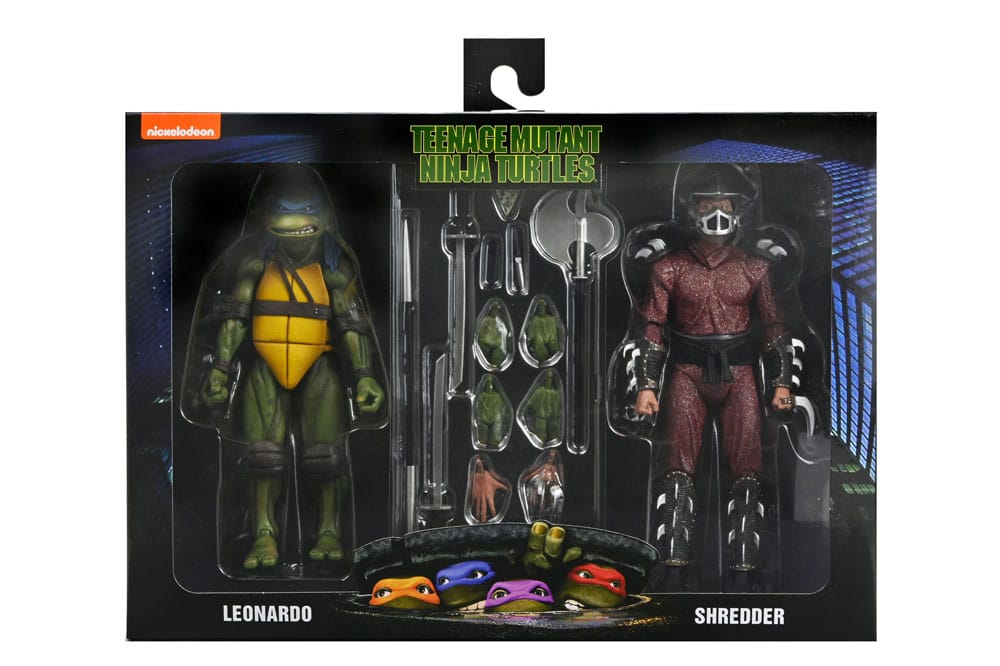 Teenage Mutant Ninja Turtles (1990 Movie) Action Figure Roof Top Battle Shredder vs Leo 18 cm 0634482545157