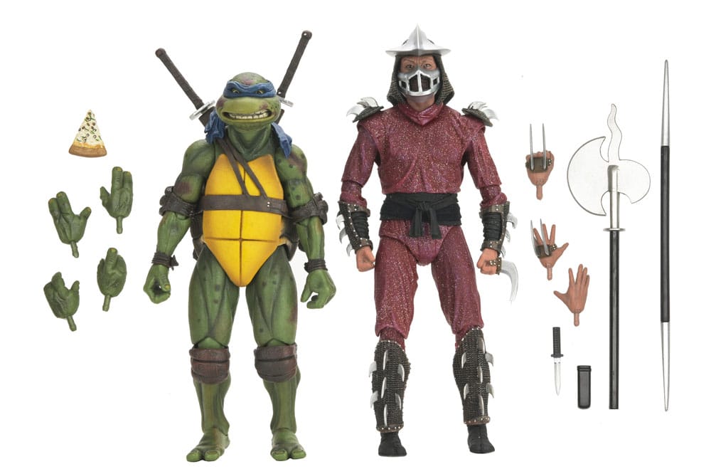 Teenage Mutant Ninja Turtles (1990 Movie) Action Figure Roof Top Battle Shredder vs Leo 18 cm 0634482545157