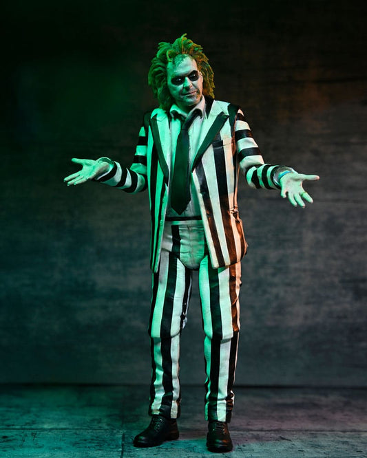 Beetlejuice Beetlejuice Action Figure 7 Scale Ultimate Striped Suit Beetlejuice 18 cm 0634482573044