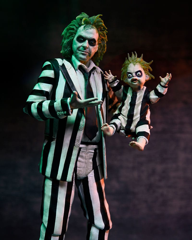 Beetlejuice Beetlejuice Action Figure 7 Scale Ultimate Striped Suit Beetlejuice 18 cm 0634482573044