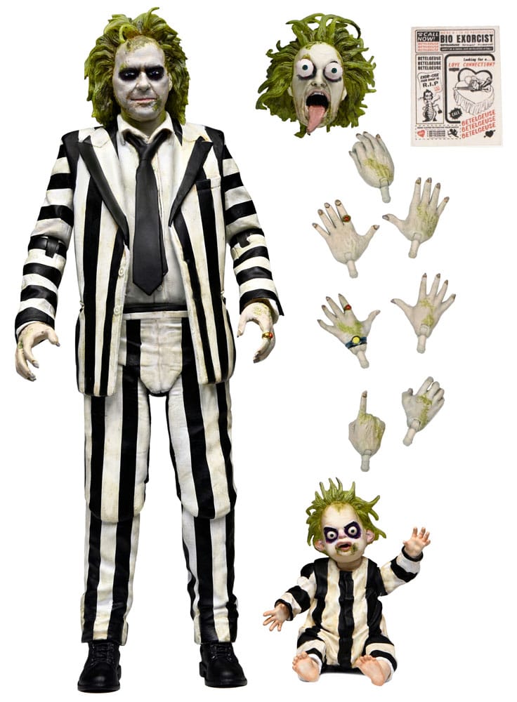 Beetlejuice Beetlejuice Action Figure 7 Scale Ultimate Striped Suit Beetlejuice 18 cm 0634482573044