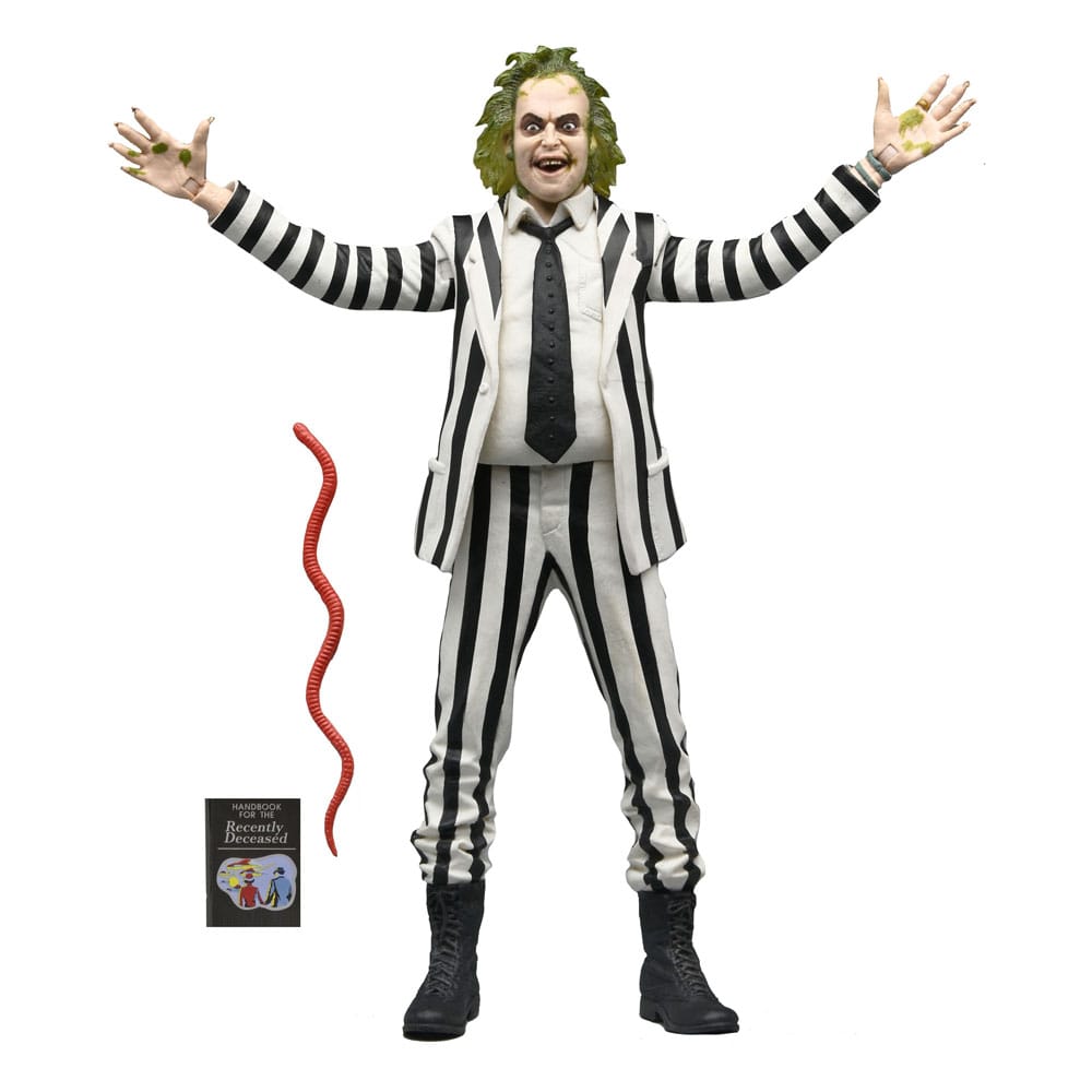 Beetlejuice 1988 Action Figure Beetlejuice Black and White Striped Suit 18 cm 0634482607435