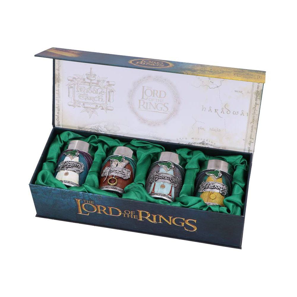 Lord of the Rings Shotglass 4-Pack Hobbits 0801269146207