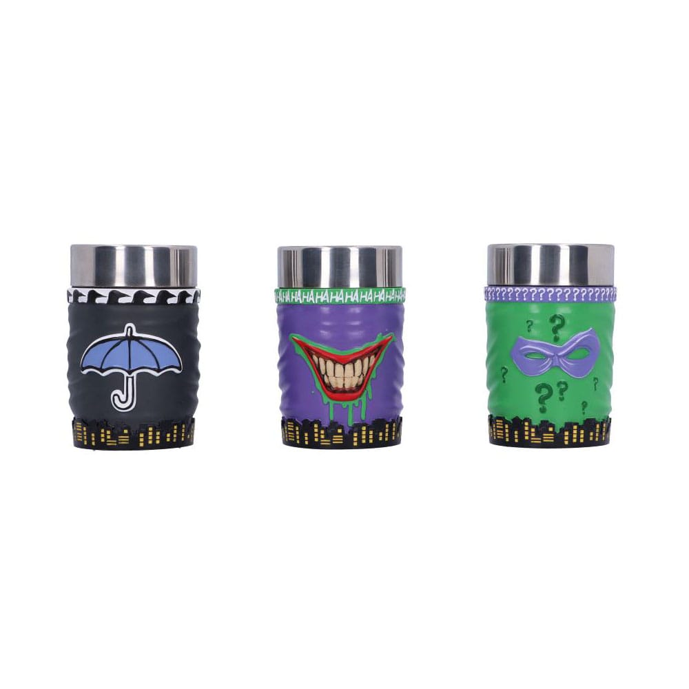 DC Comics Shot Glasses Batman Super-Villains 3-Pack 0801269153298