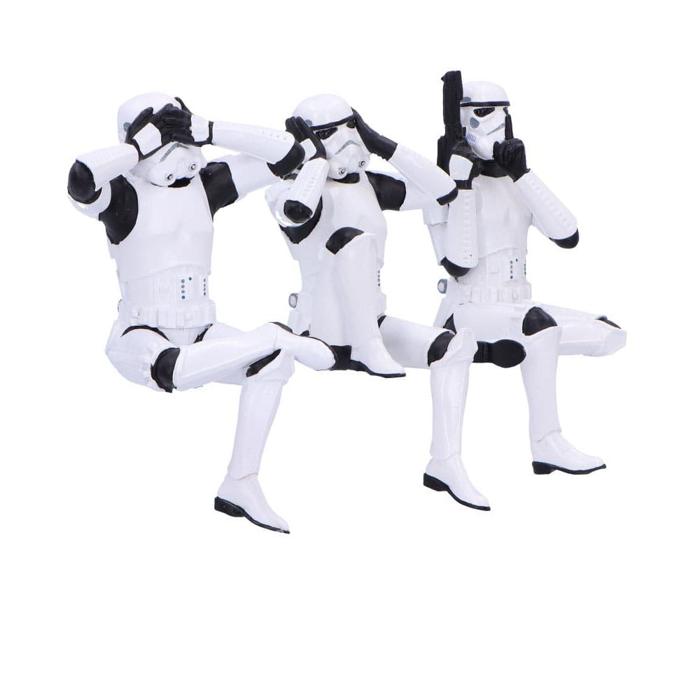 Stormtrooper Figures Three Wise Sitting Stormtroopers 11 cm 0801269153748