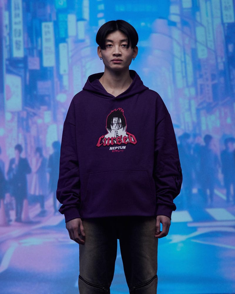 Naruto Shippuden Hooded Sweater Graphic Purple Size S 8718526548945