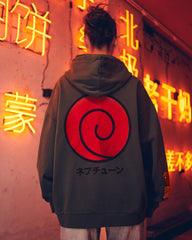 Naruto Shippuden Hooded Sweater Graphic Green Size S 8718526184075