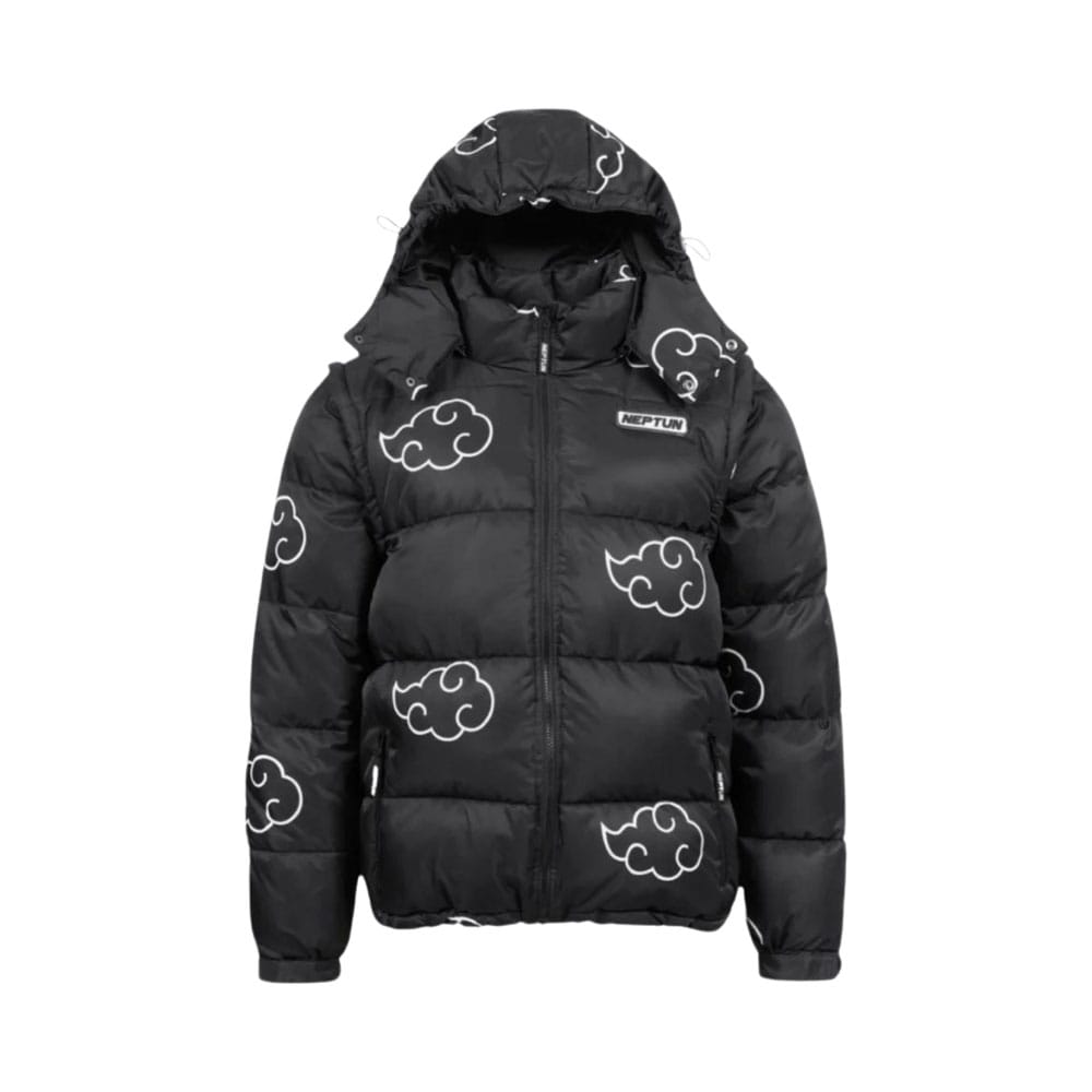 Naruto Puffer Jacket Akatsuki White Size S 8718526180428