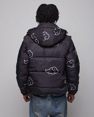 Naruto Puffer Jacket Akatsuki White Size S 8718526180428