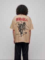 Attack on Titan T-Shirt Graphic Beige Size S 8718526186000