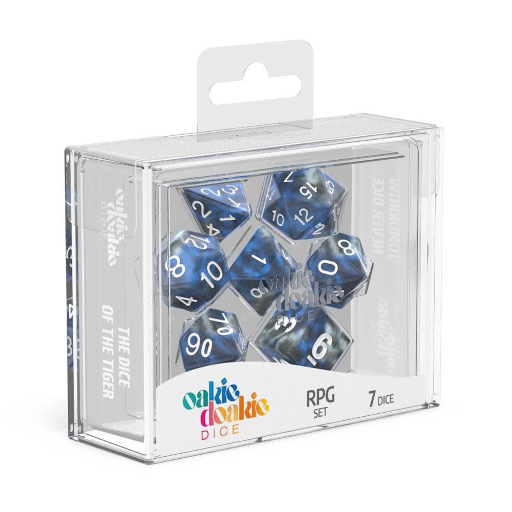 Oakie Doakie Dice RPG Set Gemidice - Liquid Steel (7) - Amuzzi