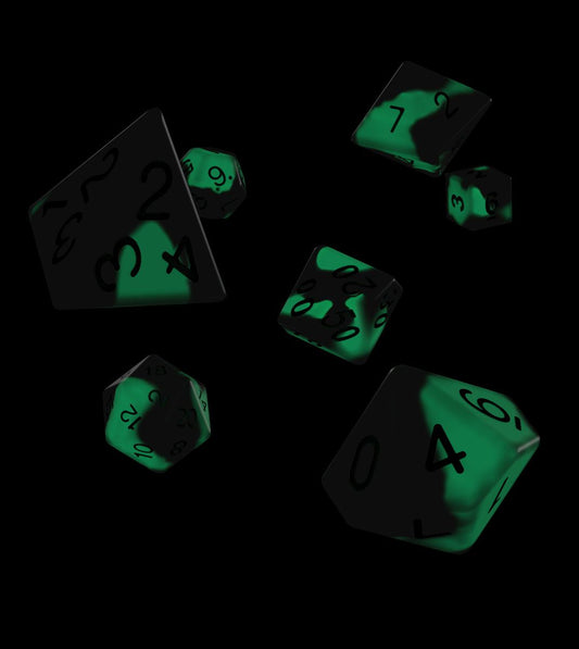 Oakie Doakie Dice RPG Set Glow in the Dark - Biohazard (7) 4056133701402