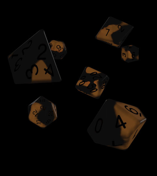 Oakie Doakie Dice RPG Set Glow in the Dark - Lava (7) 4056133701419