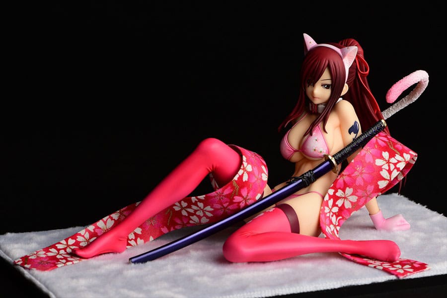 Fairy Tail Statue 1/6 Erza Scarlet - Cherry Blossom CAT Gravure_Style 13 cm 4560321854585