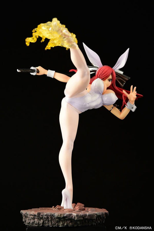 Fairy Tail Statue 1/6 Erza Scarlet High Kick White Bunny Ver. 37 cm 4560321854684