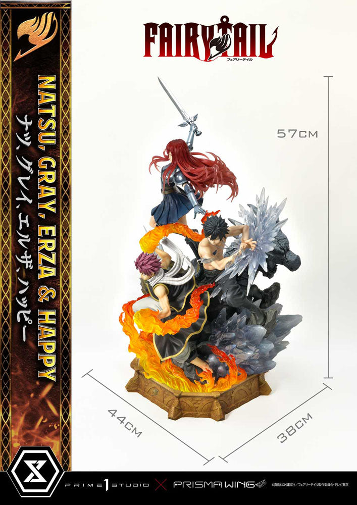 Fairy Tail PVC Statue 1/6 Natsu, Gray, Erza, Happy Deluxe Version 57 cm 4580708043951